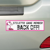 "Stiletto Gang Member - Back Off"-Autoaufkleber Autoaufkleber (Auf Auto)