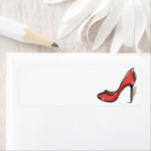 Stiletto, handbemalte Rot-High-Heel-Pumpe (Insitu)