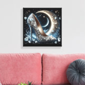 Stiletto High Heels mit Crescent Moon und Diamond Leinwanddruck (Insitu (Wohnzimmer))