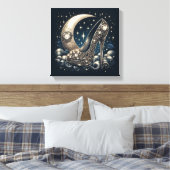 Stiletto High Heels mit dem Mond, den Sternen und  Leinwanddruck (Insitu (Schlafzimmer))