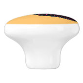 Stiletto-Pumpe, heißrosa auf orange Keramikknauf (Seitenansicht)