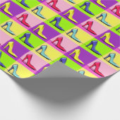Stiletto Pumps, High Heels Pop Art Geschenkpapier (Ecke)