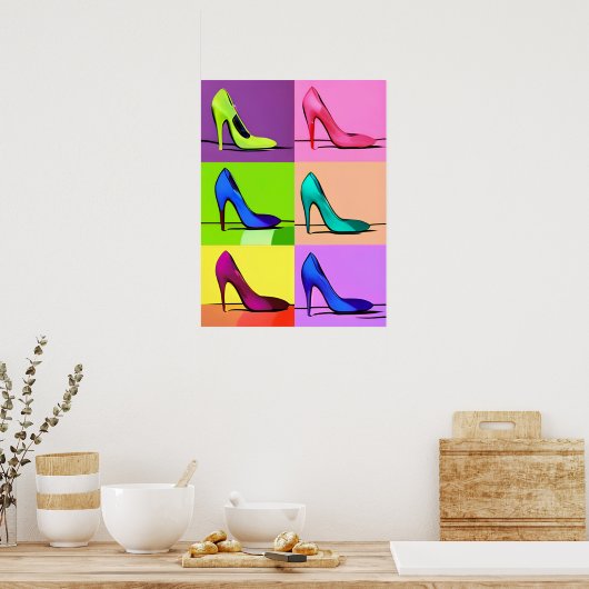 Stiletto Pumps, High Heels Poster Art (Küche)