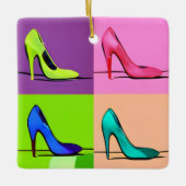 Stiletto Pumps, High Heels Poster Art Keramikornament (Vorderseite)