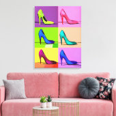 Stiletto Pumps, High Heels Poster Art Leinwanddruck (Insitu (Wohnzimmer))