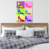 Stiletto Pumps, High Heels Poster Art Leinwanddruck (Insitu (Schlafzimmer))