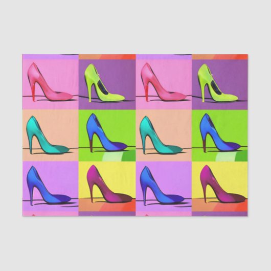 Stiletto Pumps, High Heels Poster Art Seidenpapier (Vorderseite)