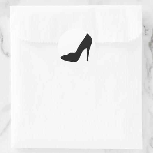 Stiletto-Schuhsymbol Runder Aufkleber (Tasche)