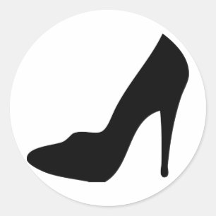 Stiletto-Schuhsymbol Runder Aufkleber