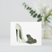 Stiletto Shoe and Frog Art Geschenke Postkarte (Stehend Vorderseite)