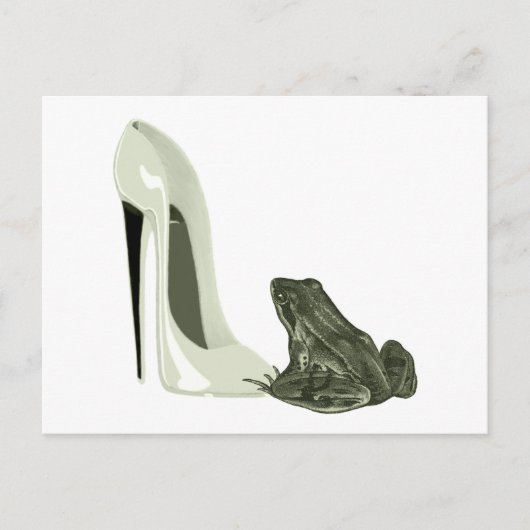 Stiletto Shoe and Frog Art Geschenke Postkarte (Vorderseite)
