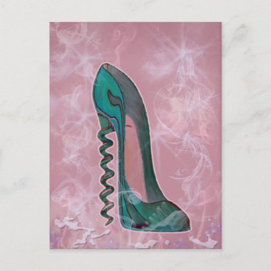 Stiletto Shoe Moderne Kunst Postkarte (Vorderseite)