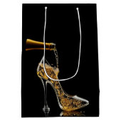 Stiletto und Bubbly Mittlere Geschenktüte (Rückseite)