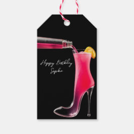 Stiletto und Cocktails Geschenkanhänger