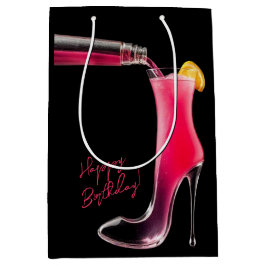 Stiletto und Cocktails Mittlere Geschenktüte