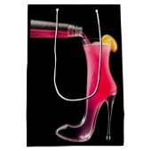 Stiletto und Cocktails Mittlere Geschenktüte (Rückseite)
