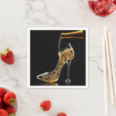 Stiletto und Sparkling Wein Serviette (Beispiel)