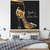Stiletto und Sparkling Weinkultur und Bar Leinwanddruck (Insitu (Schlafzimmer))