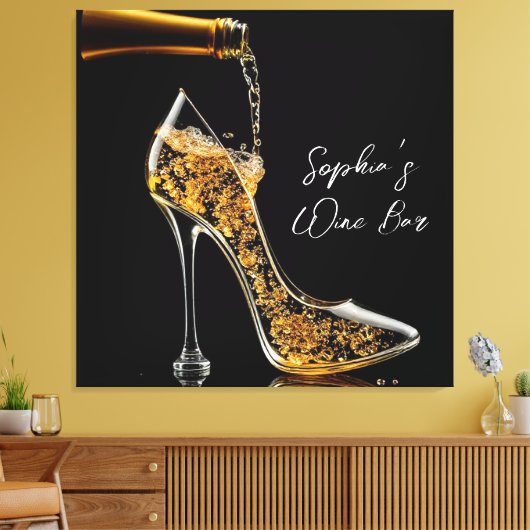 Stiletto und Sparkling Weinkultur und Bar Leinwanddruck (Insitu (Wohnzimmer))