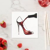 Stiletto und Wein Serviette (Beispiel)