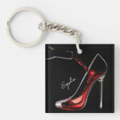 Stiletto und Wine High Heel Schlüsselanhänger (Vorderseite)