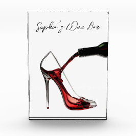 Stiletto und Wine Wine Bar Fotoblock