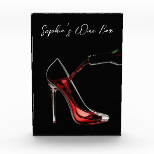 Stiletto und Wine Wine Bar Fotoblock