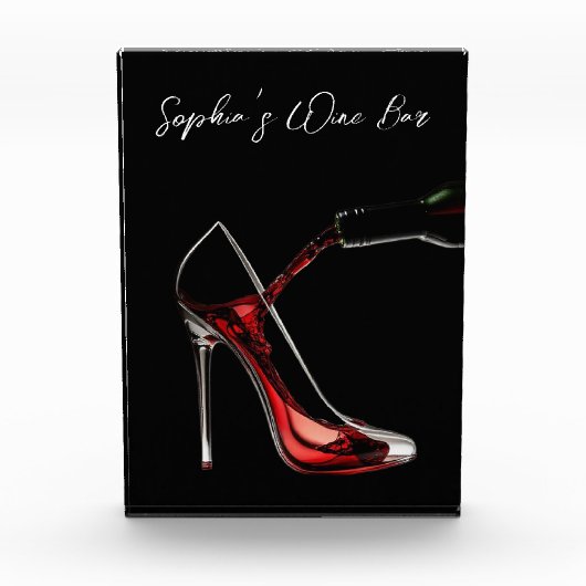 Stiletto und Wine Wine Bar Fotoblock (Vorderseite)