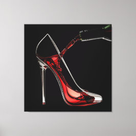 Stiletto und Wine Wine Bar Leinwanddruck