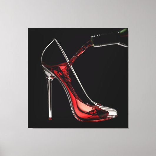 Stiletto und Wine Wine Bar Leinwanddruck (Vorderseite)