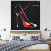 Stiletto und Wine Wine Bar Leinwanddruck (Insitu (Schlafzimmer))