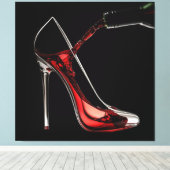 Stiletto und Wine Wine Bar Leinwanddruck (Insitu (Holzboden))