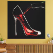 Stiletto und Wine Wine Bar Leinwanddruck (Insitu (Wohnzimmer))