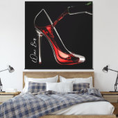 Stiletto und Wine Wine Bar Leinwanddruck (Insitu (Schlafzimmer))