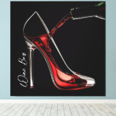 Stiletto und Wine Wine Bar Leinwanddruck (Insitu (Holzboden))