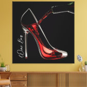 Stiletto und Wine Wine Bar Leinwanddruck (Insitu (Wohnzimmer))