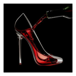 Stiletto und Wine Wine Bar Poster