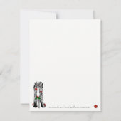 Stiletto Weihnachtsschuhe Grußkarte mit hoher Härt Einladung (Rückseite)