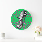 Stilettoid™/Grün/Rosa, große Uhr (Zuhause)