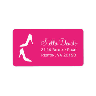 Stilettos Address Labels - Hot Pink Adressaufkleber
