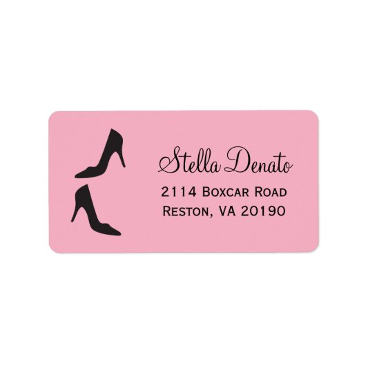 Stilettos Address Labels - Pink Adressaufkleber (Vorne)