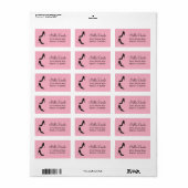 Stilettos Address Labels - Pink Adressaufkleber (Vorne)