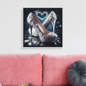 Stilettos High Heels, Heels und Diamanten Leinwanddruck (Insitu (Wohnzimmer))
