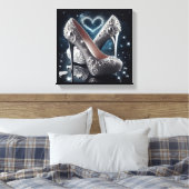 Stilettos High Heels, Heels und Diamanten Leinwanddruck (Insitu (Schlafzimmer))