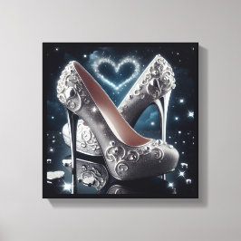 Stilettos High Heels, Heels und Diamanten Leinwanddruck