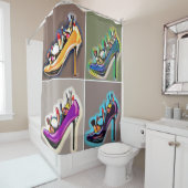 Stilettos Makeup Duschvorhang (Beispiel)