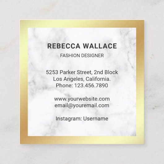 Stilettos Quadratische Visitenkarte (Rückseite)