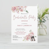 Stilettos Weekend Bacheloretto Einladung (Stehend Vorderseite)