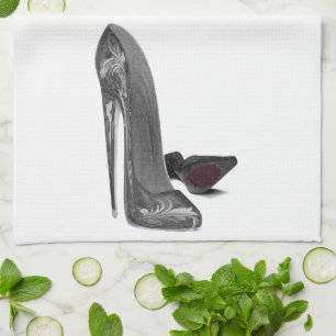 Stilettschuh-Kunst-Geschirrtücher Handtuch
