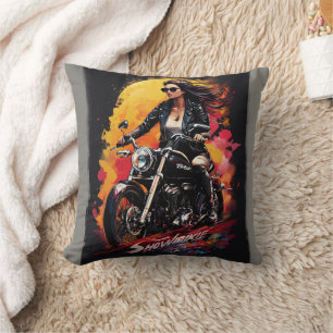 Stilfahrt: Bold Biker Throw Kissen" Kissen
